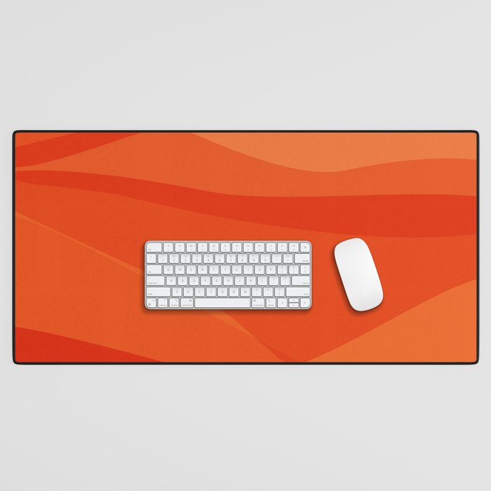 Modern Abstract Shapes in Orange Desk Mat Gallery Image 1