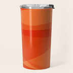 Modern Abstract Shapes in Orange Travel Mug Gallery Image 2