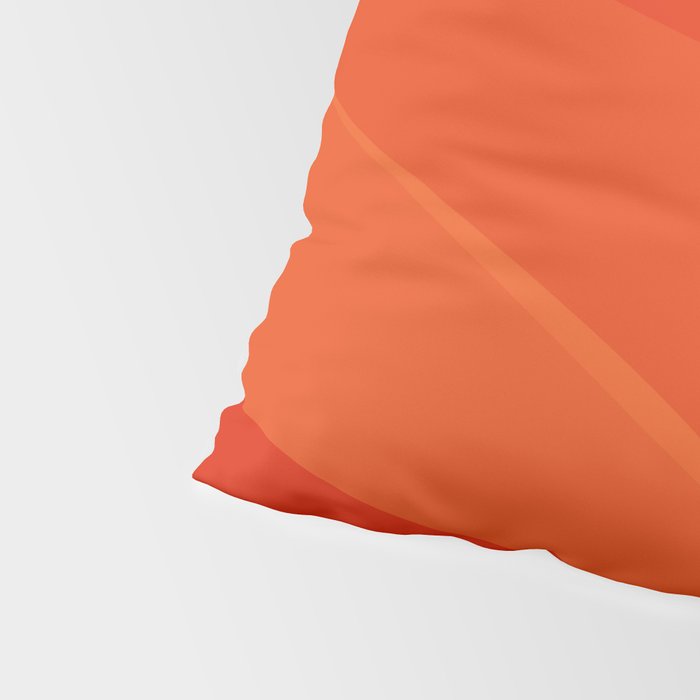 Modern Abstract Shapes in Orange Pillow Sham Gallery Image 4