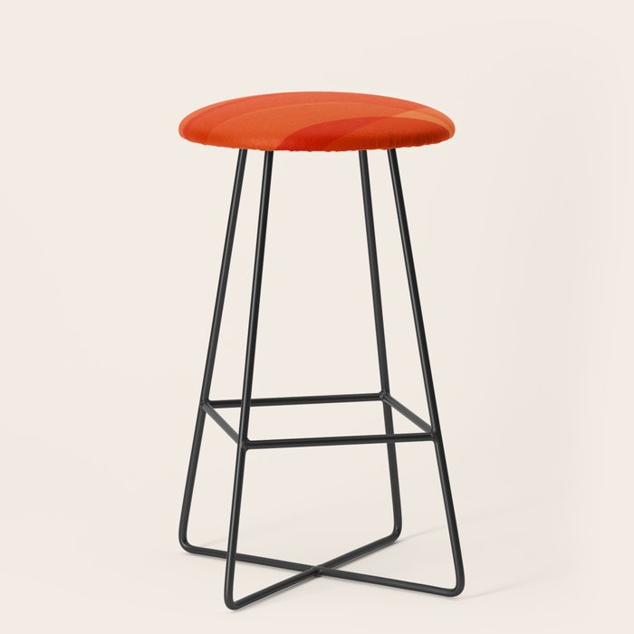 Modern Abstract Shapes in Orange Stool Gallery Image 1