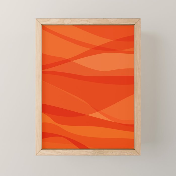 Modern Abstract Shapes in Orange Mini Art Print Gallery Image 1