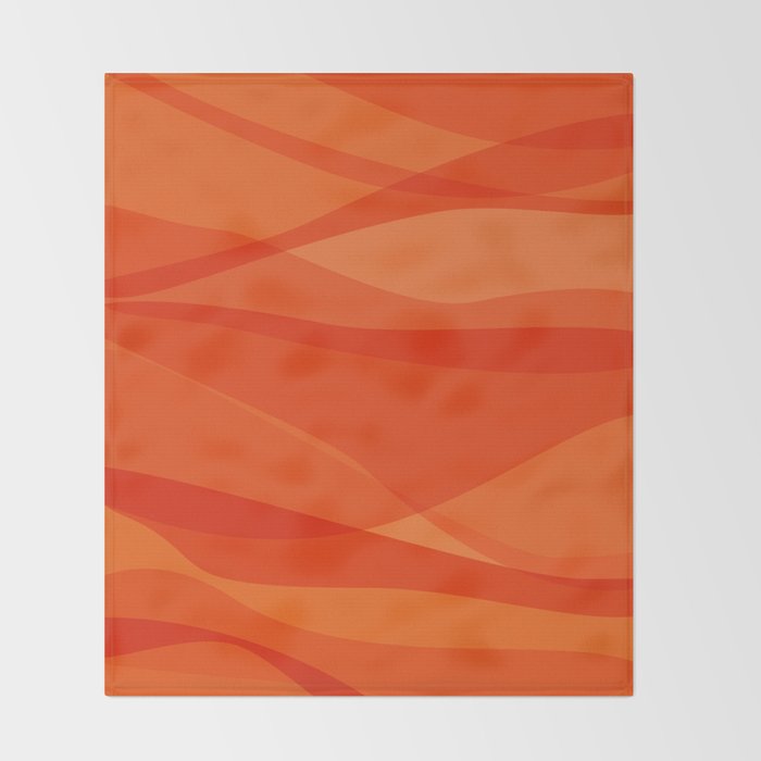 Modern Abstract Shapes in Orange Throw Blanket Gallery Image 2