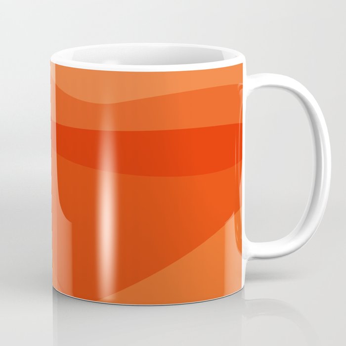 Modern Abstract Shapes in Orange Coffee Mug Gallery Image 1