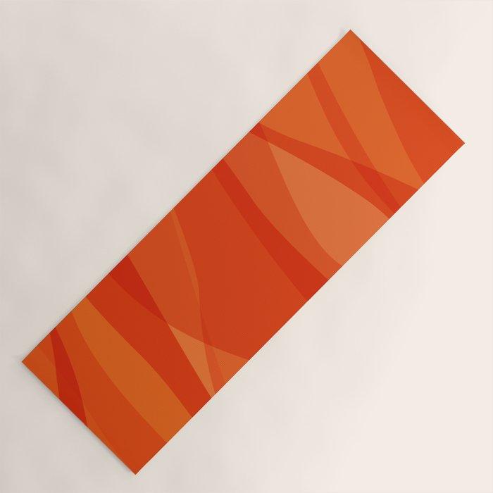 Modern Abstract Shapes in Orange Yoga Mat Gallery Image 1