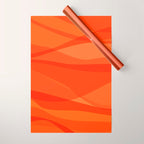 Modern Abstract Shapes in Orange Wrapping Paper Gallery Image 1