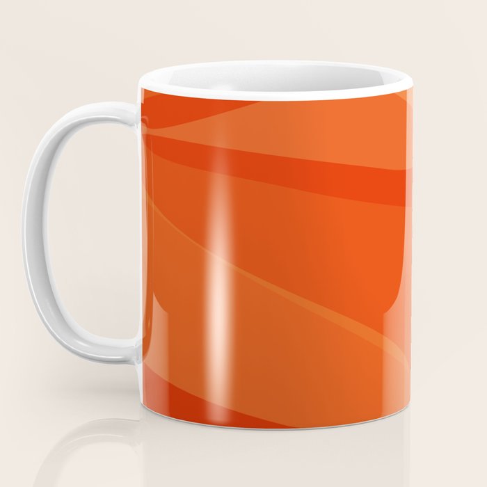 Modern Abstract Shapes in Orange Coffee Mug Gallery Image 3