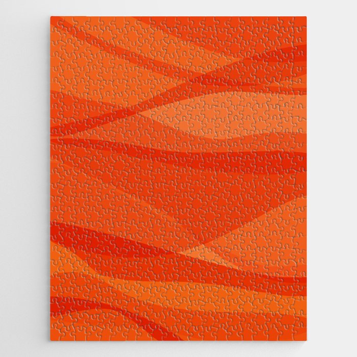 Modern Abstract Shapes in Orange Jigsaw Puzzle Gallery Image 1