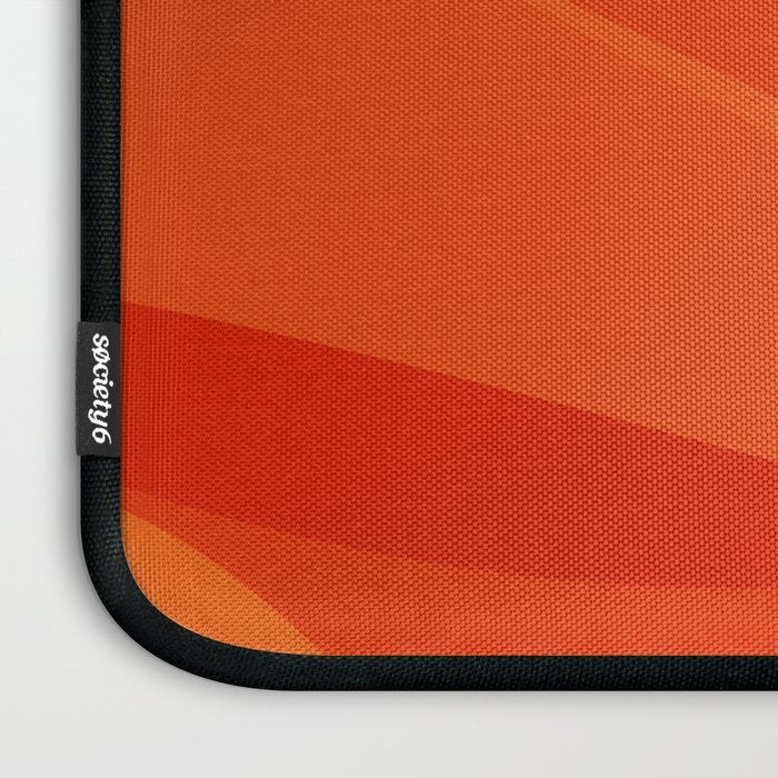 Modern Abstract Shapes in Orange Laptop Sleeve Gallery Image 3