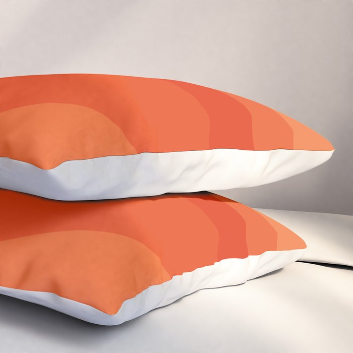 Modern Abstract Shapes in Orange Pillow Sham Gallery Image 3