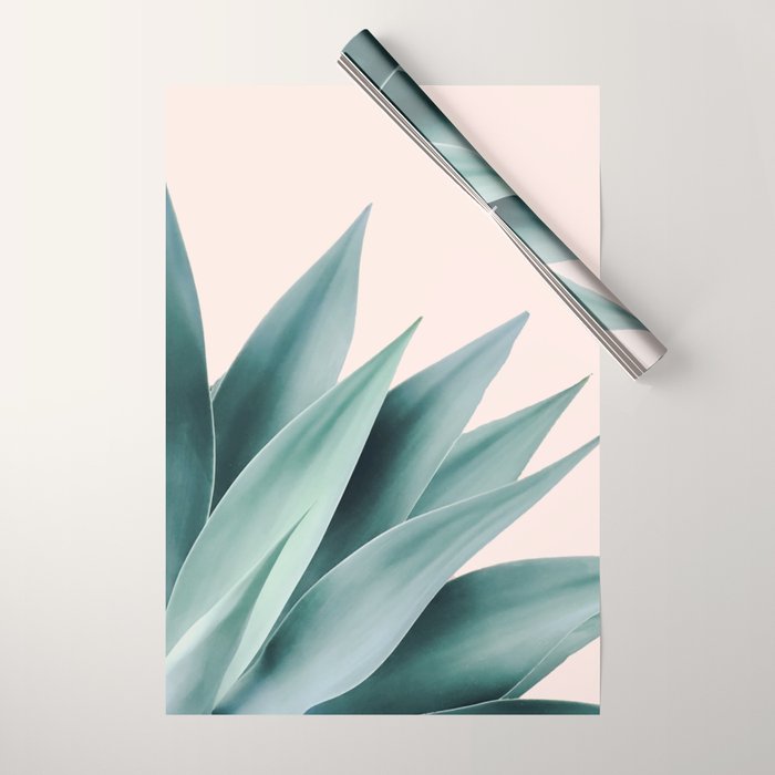 Agave flare II - peach Wrapping Paper Gallery Image 1