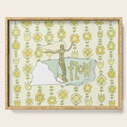 go with the flow flower power surf // retro surf art by surfy birdy Serving Tray Gallery Image 1