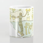 go with the flow flower power surf // retro surf art by surfy birdy Coffee Mug Gallery Image 4
