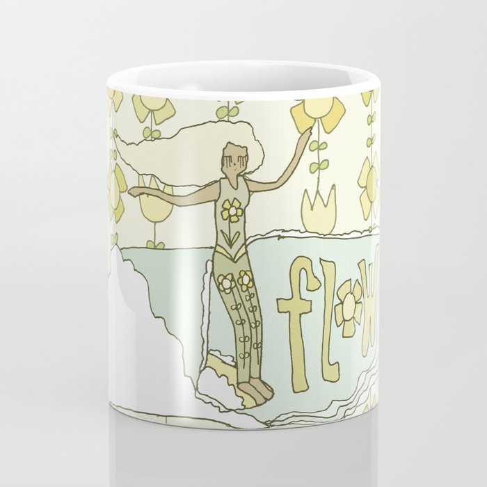 go with the flow flower power surf // retro surf art by surfy birdy Coffee Mug Gallery Image 4