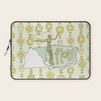 go with the flow flower power surf // retro surf art by surfy birdy Laptop Sleeve Gallery Image 1