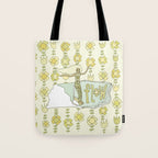 go with the flow flower power surf // retro surf art by surfy birdy Tote Bag Gallery Image 1