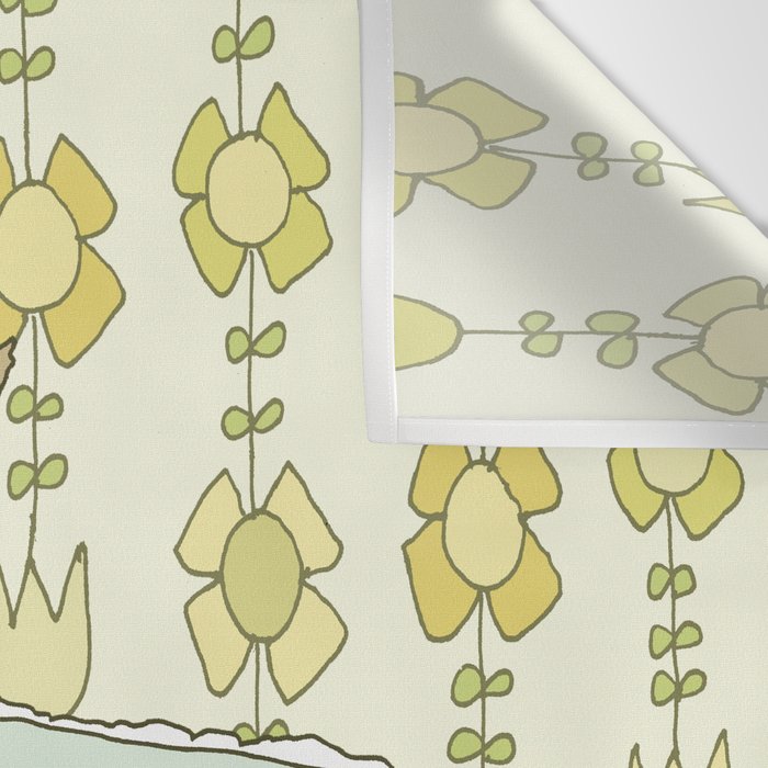 go with the flow flower power surf // retro surf art by surfy birdy Wall Tapestry Gallery Image 3