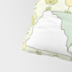go with the flow flower power surf // retro surf art by surfy birdy Pillow Sham Gallery Image 4