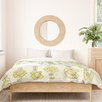 go with the flow flower power surf // retro surf art by surfy birdy Duvet Cover Gallery Image 3