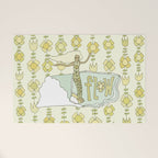 go with the flow flower power surf // retro surf art by surfy birdy Welcome Mat Gallery Image 1