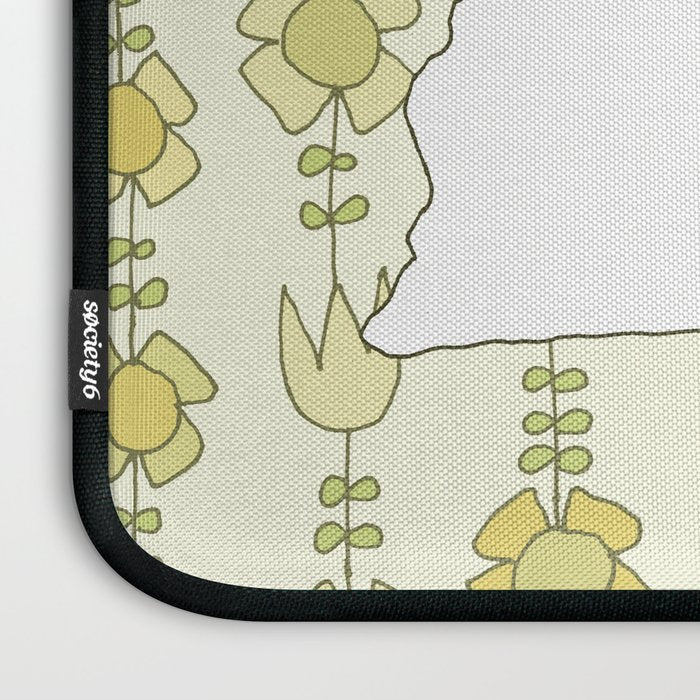 go with the flow flower power surf // retro surf art by surfy birdy Laptop Sleeve Gallery Image 3