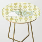 go with the flow flower power surf // retro surf art by surfy birdy Side Table Gallery Image 2