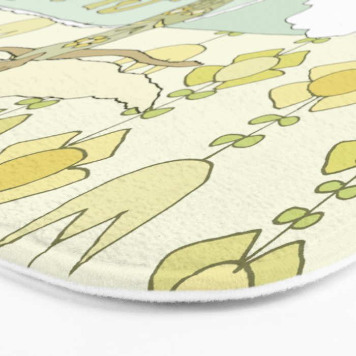 go with the flow flower power surf // retro surf art by surfy birdy Bath Mat Gallery Image 3