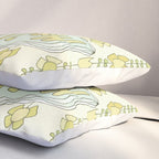 go with the flow flower power surf // retro surf art by surfy birdy Pillow Sham Gallery Image 3
