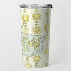 go with the flow flower power surf // retro surf art by surfy birdy Travel Mug Gallery Image 2