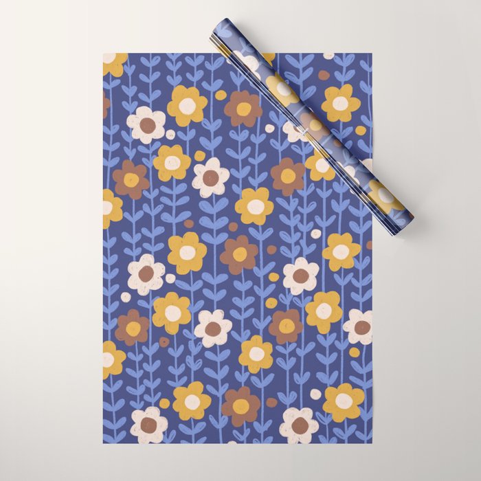 Navy blue Wrapping Paper Gallery Image 1
