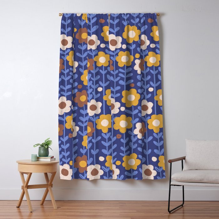 Navy blue Window Curtain Gallery Image 5