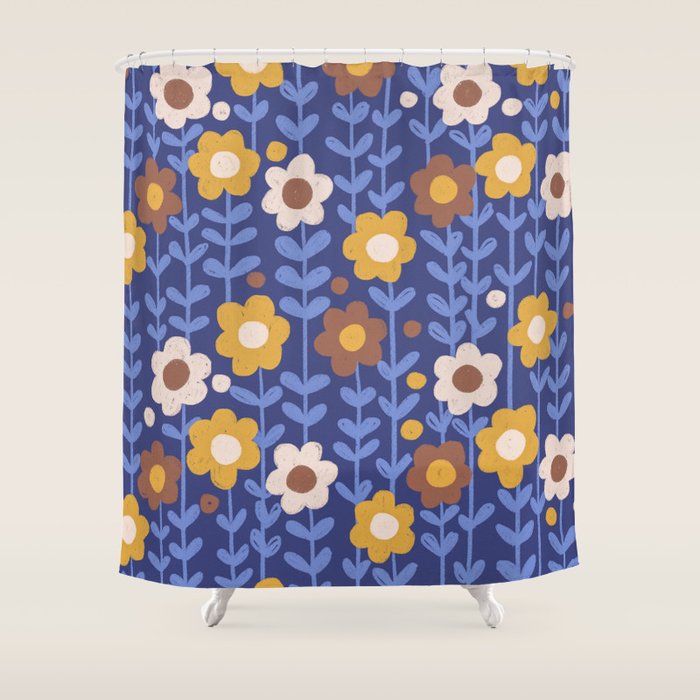 Navy blue Shower Curtain Gallery Image 1