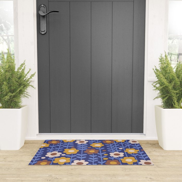 Navy blue Welcome Mat Gallery Image 3