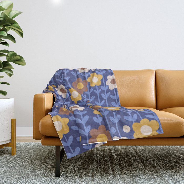 Navy blue Throw Blanket Gallery Image 1