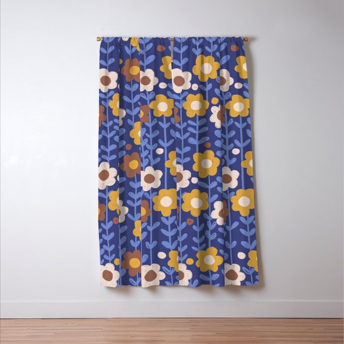 Navy blue Window Curtain Gallery Image 3