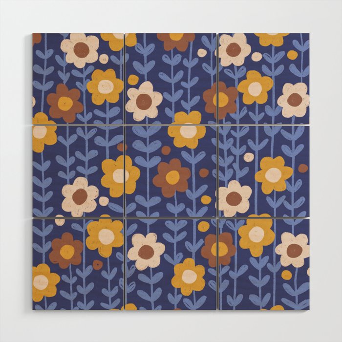 Navy blue Wood Wall Art Gallery Image 1