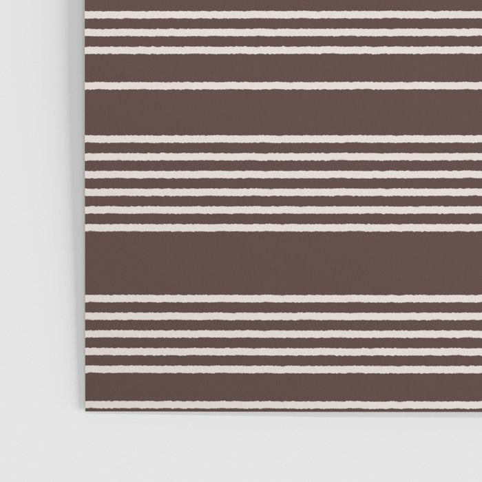Ink Stripes Organic Minimalist Pattern Brown and Cream Poster Gallery Image 3