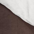 Ink Stripes Organic Minimalist Pattern Brown and Cream Comforter Gallery Image 4