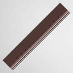 Ink Stripes Organic Minimalist Pattern Brown and Cream Table Runner Gallery Image 3