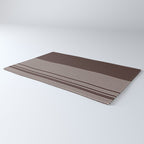 Ink Stripes Organic Minimalist Pattern Brown and Cream Rug Gallery Image 3