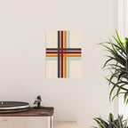 Colored Retro Cross Stripes Poster Gallery Image 2