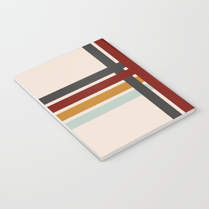 Colored Retro Cross Stripes Notebook Gallery Image 3
