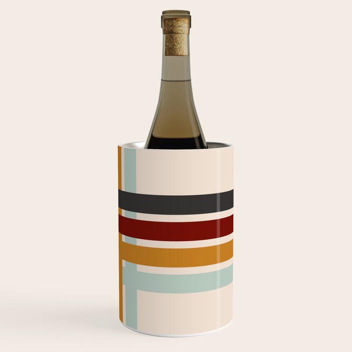 Colored Retro Cross Stripes Wine Chiller Gallery Image 3