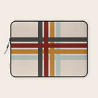 Colored Retro Cross Stripes Laptop Sleeve Gallery Image 1