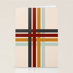 Colored Retro Cross Stripes Stationery Card Gallery Image 2