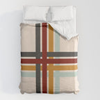 Colored Retro Cross Stripes Duvet Cover Gallery Image 6