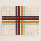 Colored Retro Cross Stripes Jigsaw Puzzle Gallery Image 1