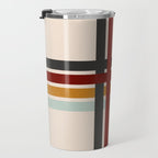 Colored Retro Cross Stripes Travel Mug Gallery Image 3