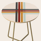 Colored Retro Cross Stripes Side Table Gallery Image 2