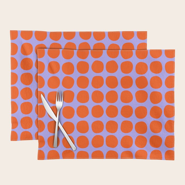 Circles in Purple and Orange Placemat Gallery Image 1