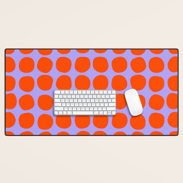 Circles in Purple and Orange Desk Mat Gallery Image 1